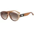 Luxe Gradient Aviator Zonnebril Bruin Acetaat Montuur Trend Streetwear Mode Bril Heren - C6 Thee Frame Thee Verloop Lens