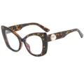 Modieuze schildpad kattenoog bril met elegante parel op pootje, heldere lenzen. - Schildpad Frame Heldere Glazen