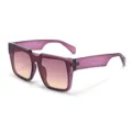 Occhiali da sole quadrati oversize per uomo donna, modello vintage sfumato n. 5688. - C3 Viola Montatura Viola Rosa Lente
