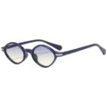 Modische polygonale kleine Sonnenbrille dunkelblauer Rahmen mit Farbverlauf Gläser - C7 Blauer Rahmen Verlauf Blau Gelb Gläser