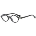 Modische polygonale schwarze Brille für Damen und Herren, trendiges modernes Brillendesign. - C8 Schwarzer Rahmen Klare Gläser