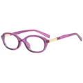 Occhiali da vista piatti ovali in stile coreano da donna, occhiali alla moda quotidiani. - C9 Montatura Viola Lenti Trasparenti
