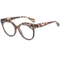Gafas de ojo de gato con bloqueo de luz azul y elegante montura carey para mujer. - C14 Montura Carey Roja Lente Transparente