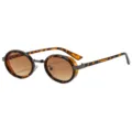 Vintage Steampunk Petites Lunettes de Soleil Rondes Écaille Monture Métal Verres Brun SKU - C2 Monture Écaille Verres Dégradés Thé