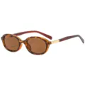 Gafas de sol ovaladas pequeñas y chic para mujer con diseño carey elegante y moderno hoy. - C4 Montura de Leopardo Lentes de Té