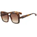 Gafas de sol cuadradas carey de estilo europeo chic para mujer con lentes degradadas. - C4 Montura Léopard Lente Degradada Té