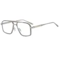 Heren mode metaal vierkante bril in grijze kleur, trendy optische brillen variant stijl. - C9 Gunmetal Frame Transparante Glazen