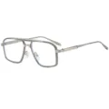 Men's Square Metal Frame Glasses Anti-Blue Light Fashion Eyewear in Grey Color. - C2 Gunmetal Frame Clear Lens
