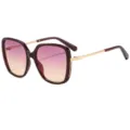 Oversized gradient sunglasses vintage square fashion eyewear for women daily outdoor UV 400 - C2 Wine Red Frame Gradient Purple Yellow Lenses