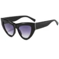 Γυαλιά ηλίου cat-eye vintage γυναικεία, μαύρος oversized σκελετός με ντεγκραντέ φακούς. - C1 Μαύρο Πλαίσιο Φακός Γκρι Διαβάθμισης