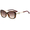 Chic women's sunglasses with stylish tortoiseshell frame and gradient brown lenses for daily wear. - C4 Leopard Frame Gradient Tea Lens