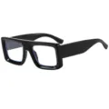 Modische übergroße Quadratische Sonnenbrille für Damen und Herren, dicker schwarzer Rahmen. - C8 Schwarzer Rahmen Klare Gläser