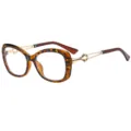 Women blue light blocking glasses trendy tortoise shell optical frame stylish eyewear - C11 Leopard Frame Clear Lens