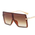 Lunettes de soleil carrées oversize tendance pour femmes et hommes, verres dégradés. - Monture Thé Verres Thé Dégradés