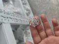 Exquisite silver-tone alloy small rhinestone brooch pin, elegant floral design for clothing decoration. - White Zircon