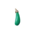 Green eggplant brooch enamel rhinestone metal pin chic clothing accessory hat decoration - Green Style (XD824293-2) / Green