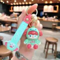 Cute electroplated cartoon character doll keychain, colorful bag charm pendant for gifts. - Electroplated Cinnamoroll - Green