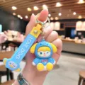 Cute cartoon big ear dog doll keychain colorful pendant bag charm accessory for gifts - Electroplated Cinnamoroll - Blue