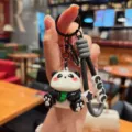 Cute cartoon panda keychain and bag charm, stylish resin animal key ring for backpacks and keys. - Electroplated Panda - Bamboo Shoot