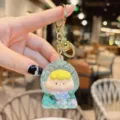 Cute liquid quicksand doll keychain, stylish bag pendant and adorable accessory charm for gifts. - Sparkle Dark Green