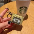 Retro cassette tape keychain, metal music player bag pendant, vintage style gift for keys. - Music Walkman - Gold