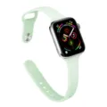 Silicone replacement watch band compatible with smart watch slim mint green accessory - Slim Waist Silicone