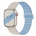 Cinturino per orologio in silicone magnetico compatibile Apple Watch, morbido bicolore ricambio. - Blu Nebbia Luce Stellata