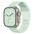 Silicone watch strap compatible with Apple Watch Ultra, embossed leopard pattern design. - Lightning Buckle Textured Leopard