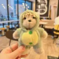 Lindo dibujo animado peluche dinosaurio oso llavero bolsa colgante juguete suave regalo - Dinosaurio Verde
