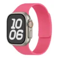 Pink litchi pattern soft magnetic silicone watch band compatible with apple watch ultra. - 42/44/45/49/10-11 Gen 46MM Universal / Orange Pink