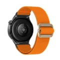 Oranje elastische nylon horlogeband vervanging met metalen gesp voor smartwatch accessoires. - Oranje