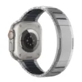 Edelstahl Metall Gliederarmband Ersatz für Apple Watch Ultra S11 S10 S9, langlebig und stilvoll. - Kompatibel mit Apple Watch 1-9/SE: 42/44/45/49mm - S10/S11: 46mm / Titan Grau