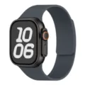 Ersatz Silikon magnetische Uhrenarmband kompatibel mit Apple Watch Ultra Serie, dunkelgrau. - 42/44/45/49/10-11 Gen 46MM Universal / Sternenlicht-Limette