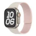 Silicone Magnetic Watch Band for Apple Watch Ultra, Litchi Pattern Replacement Strap - 38/40/41/42mm Universal / Pink Sand & Luminous Purple