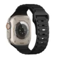 Black silicone watch band compatible with smartwatches, durable and comfortable design. - 38/40/41/42mm (Universal) / Black