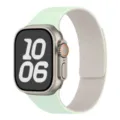 Hellgrünes Silikon Magnet Uhrenarmband kompatibel mit Apple Watch Ultra Serie, stilvolles Band. - 42/44/45/49/10-11 Gen 46MM Universal / Helle Minze & Sternenlicht