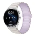 Cinturino per orologio in silicone magnetico compatibile bicolore per smartwatch. - 20mm / Menta chiaro con galassia