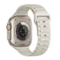Cinturino in silicone di ricambio compatibile con Apple Watch Ultra 49mm stile a maglie beige - Luce Stellare