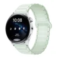 Cinturino per orologio magnetico in silicone compatibile con smartwatch, bel design. - 18mm / Menta Pallida