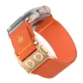 Cinturino per orologio in nylon arancione con fibbia in metallo compatibile Apple Watch Ultra. - Arancione