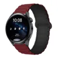 Cinturino per orologio magnetico in silicone di ricambio compatibile con smartwatch. - 20mm / Bordeaux e Nero