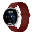 Cinturino per orologio in silicone magnetico bordeaux compatibile con smartwatches, elegante. - 20mm / Borgogna