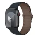 Magnetic Silicone Watch Band for Apple Watch, Dual-Color Blue and Brown Replacement Strap. - Midnight Chocolate