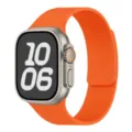 Orangenes litschimuster weiches magnetisches silikon ersatzarmband fur Apple Watch. - 42/44/45/49/10-11 Gen 46MM Universal / Orange