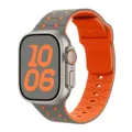Cinturino per smartwatch in silicone compatibile con la serie Apple Watch Ultra, grigio e arancione. - Grigio e Arancione