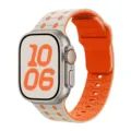 Cinturino di ricambio in silicone compatibile con smartwatch design traspirante bicolore. - Arancione Luce Stellare