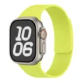 Magnetisches Silikon Uhrenarmband Ersatz für Apple Watch Ultra in hellem Neongelb. - 42/44/45/49/10-11 Gen 46MM Universal / Fluoreszierendes Grün