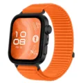 Vervangend alpien loop geweven nylon horlogebandje en beschermhoes compatibel smartwatch. - Oranje