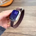 Gevlochten nylon horlogeband detail, compatibel met Apple Watch Ultra en Series, magneetsluiting. - 38/40/41/Gen 10-11 42MM Universeel / Rookpaars