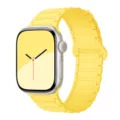 Silicone Magnetic Replacement Strap Band Compatible for Apple Watch Series Ultra SE Watchband - 44/45/46/49MM Universal / Milk Yellow